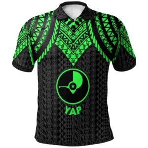 Yap Polo Shirt - Polynesian Armor Style Green - BN39