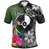 Yap Polo Shirt - Turtle Plumeria Banana Leaf - BN11
