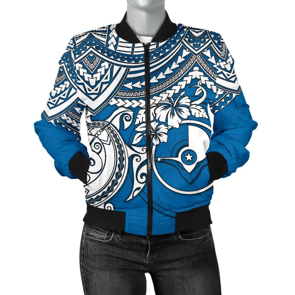 Yap Polynesian Bomber Jacket (Women) - Polynesian Turtle - BN15 Bomber Jacket Yap Polynesian Bomber Jacket (Women) - Polynesian Turtle - BN15 Bomber Jacket