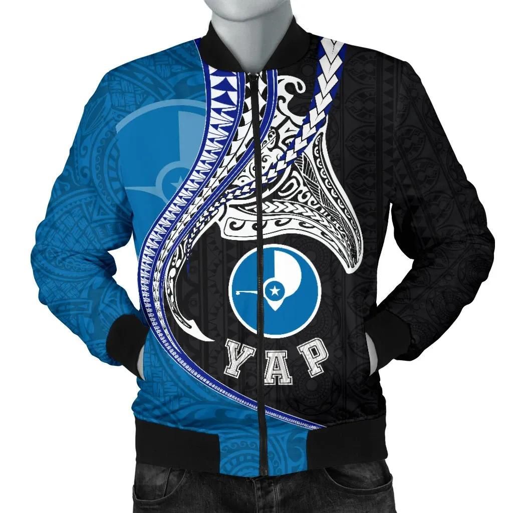 Yap Polynesian Men's Bomber Jacket Manta Polynesian TH65 Bomber Jacket Yap Polynesian Men's Bomber Jacket Manta Polynesian TH65 Bomber Jacket