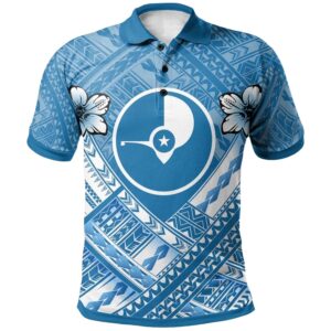 Yap Polynesian Polo Shirts - Yap Flag Camisole Hibiscus Style - BN18
