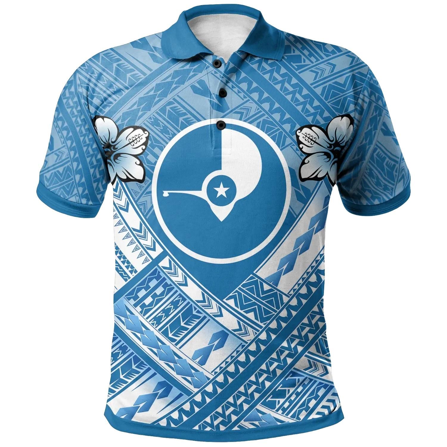 Yap Polynesian Polo Shirts - Yap Flag Camisole Hibiscus Style - BN18 Yap Polynesian Polo Shirts - Yap Flag Camisole Hibiscus Style - BN18