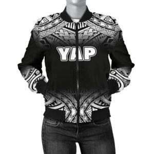 Yap Women's Bomber Jacket - Fog Black Style - BN09