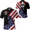 Yates USA Polo Shirt - Special Grunge Flag - American Family Crest A7