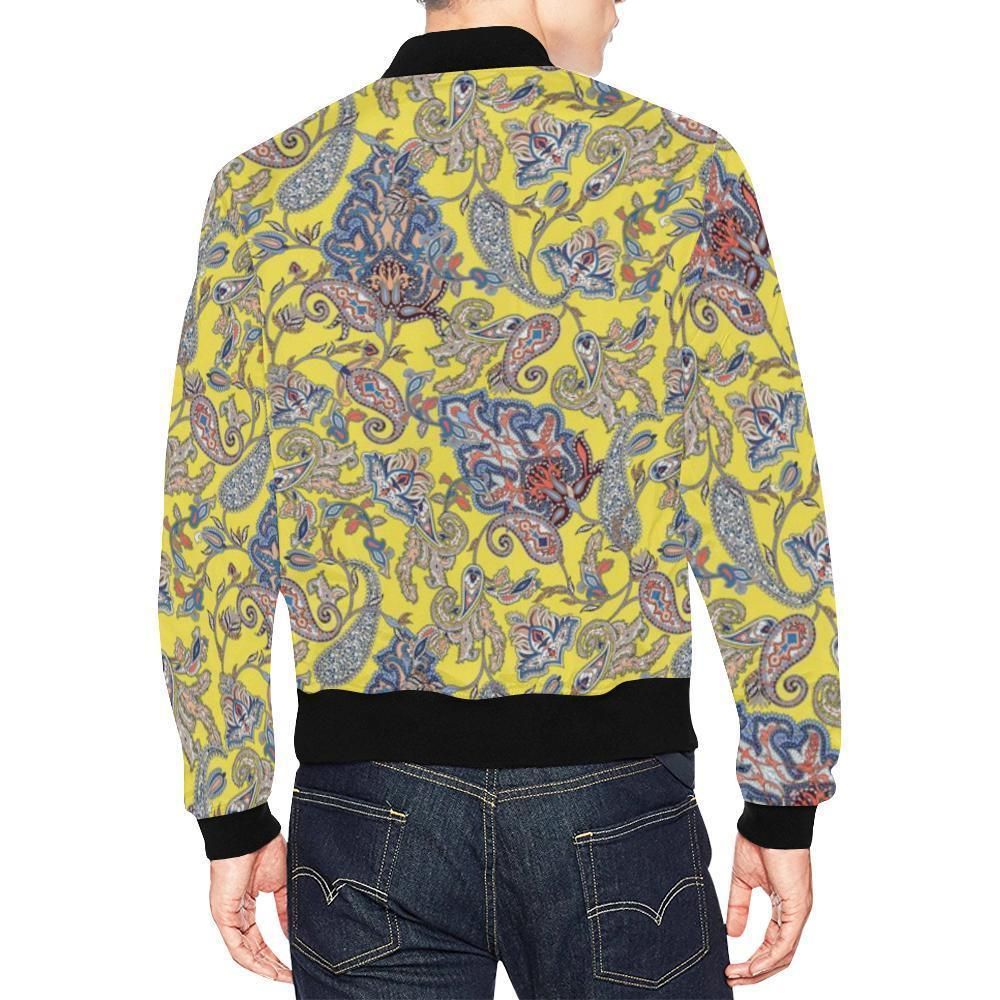 Yellow-Paisley-Pattern-Print-Mens-Bomber-Jacket-2