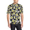 Yellow Plumeria Hawaiian Flowers Men Polo Shirt