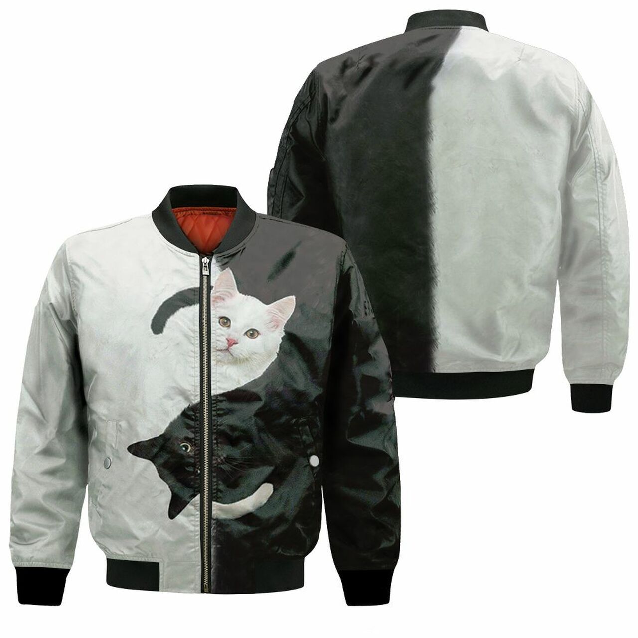 Yin Yang Black White Cat For Cat Lover 3D T Shirt Hoodie Sweater Hoodie Jersey Bomber Jacket Model 6507 Yin Yang Black White Cat For Cat Lover 3D T Shirt Hoodie Sweater Hoodie Jersey Bomber Jacket Model 6507