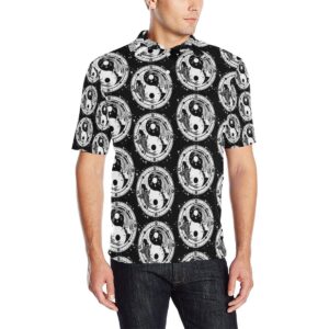 Yin Yang Koi Fish Men Polo Shirt