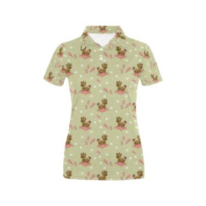 Yorkshire Cute Terriers Print Design Lks301 Women'S Polo Shirt