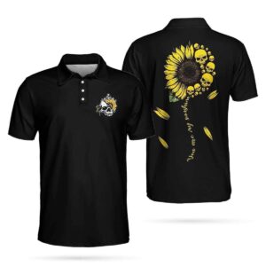 You Are My Sunshine Skull Sunflower Polo Shirt