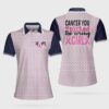 You Picked The Wrong Girl Breast Cancer Awareness Polo Shirt #H