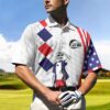 Your Hole Is My Goal Golf American Skull Polo Shirt