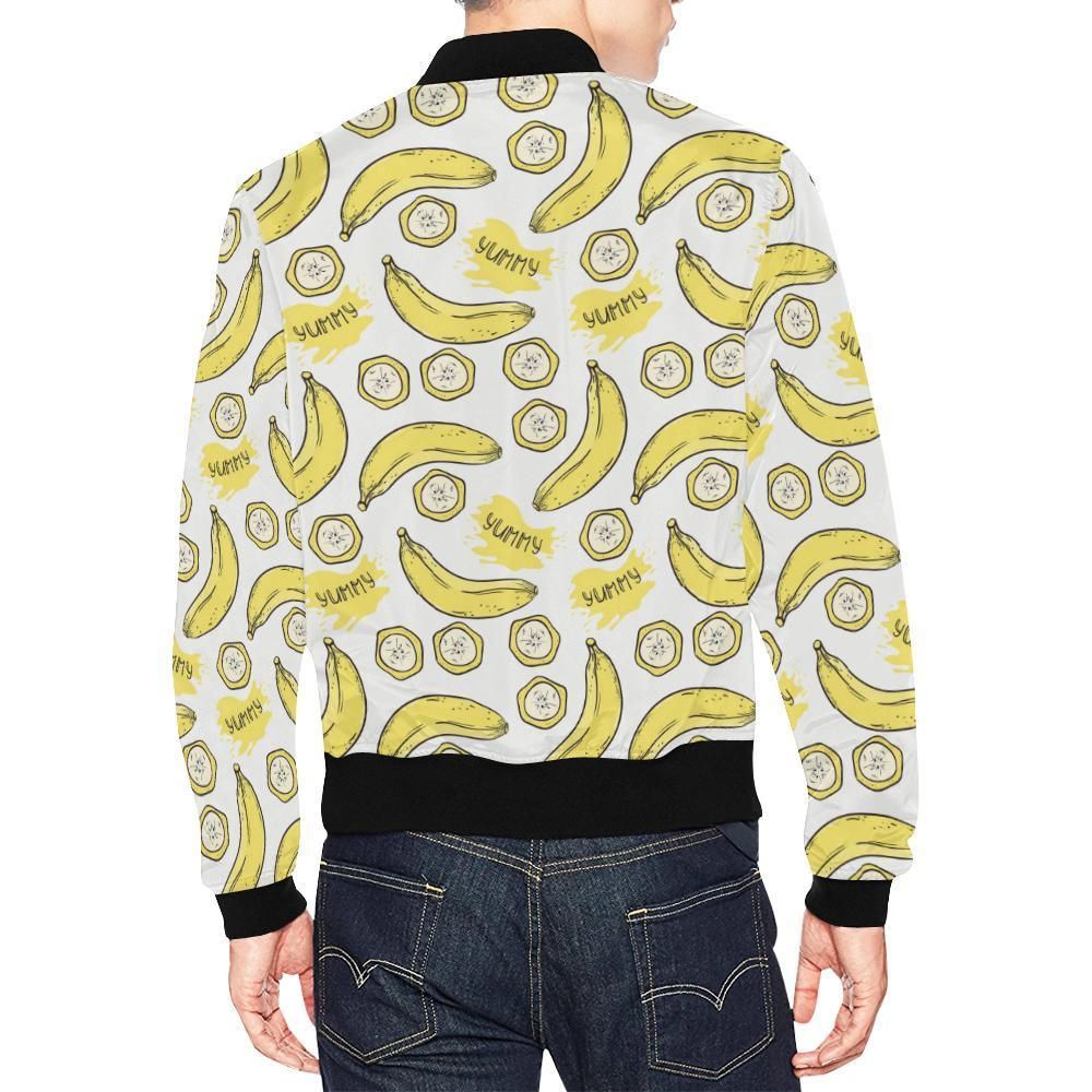 Yummy-Banana-Pattern-Print-Mens-Bomber-Jacket-2