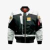 ZAnimeT Bomber Jacket Custom Gundam Black Cosplay Costumes Bomber Jacket