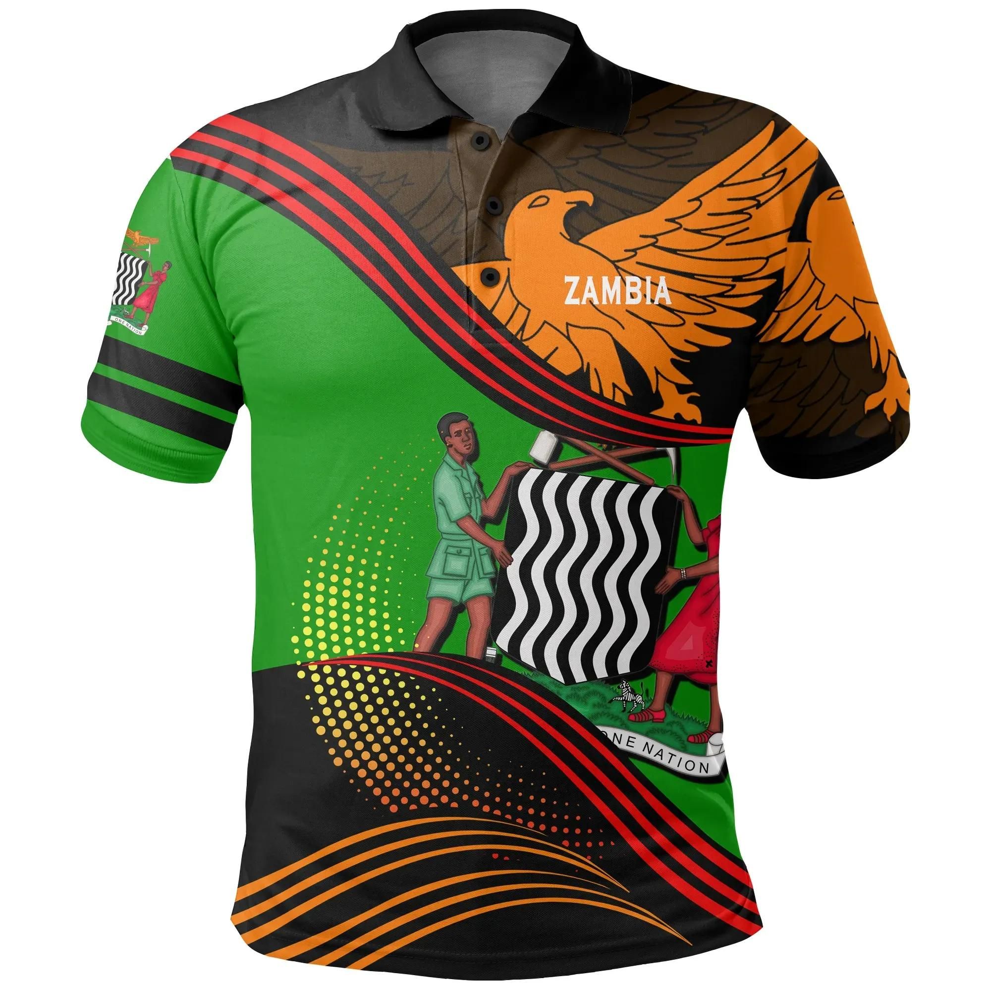 Zambia Polo Shirt Fall In The Wave K7 Zambia Polo Shirt Fall In The Wave K7