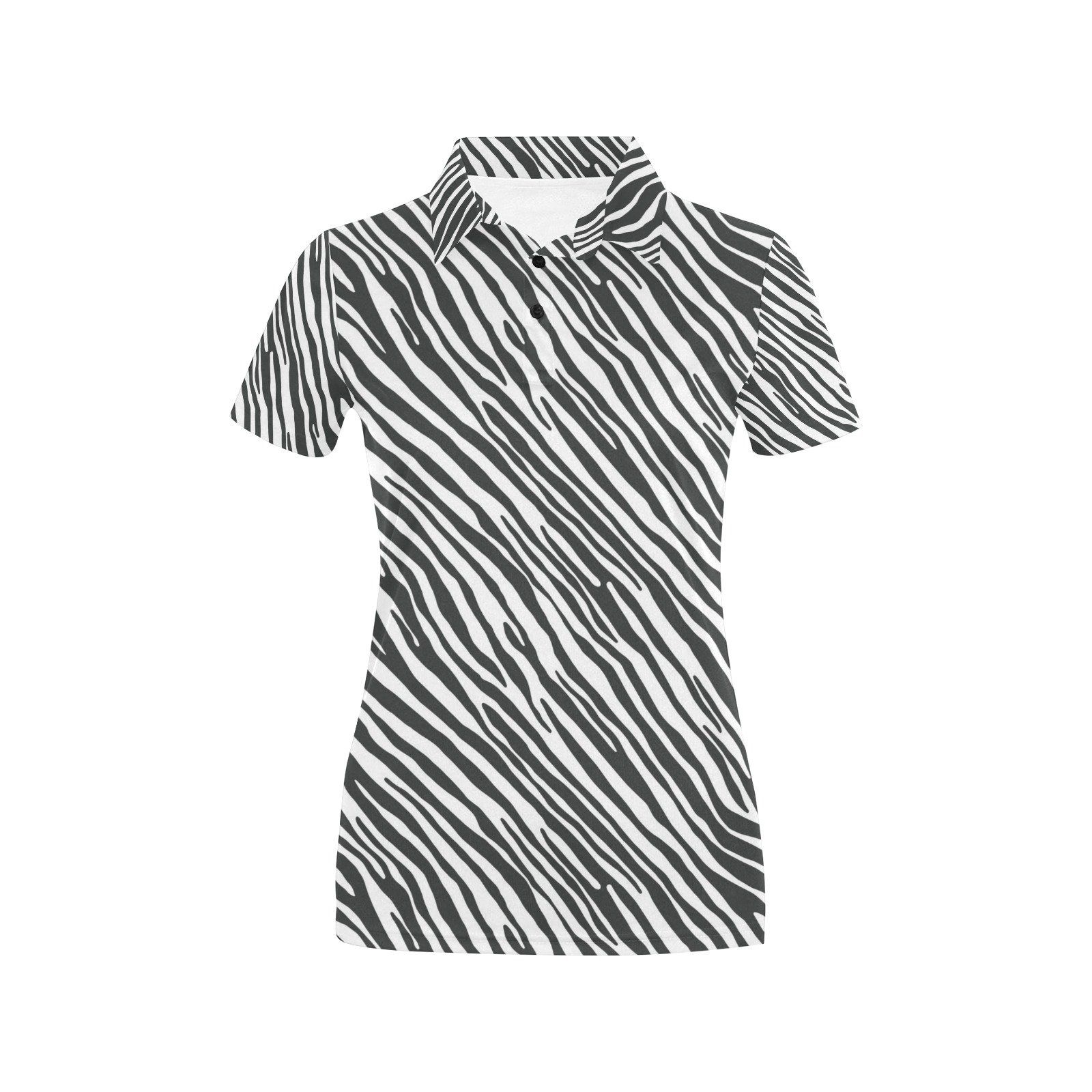 Zebra Classic Print Design Lks302 Women'S Polo Shirt Zebra Classic Print Design Lks302 Women'S Polo Shirt