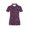 Zebra Pink Print Design Lks304 Women'S Polo Shirt