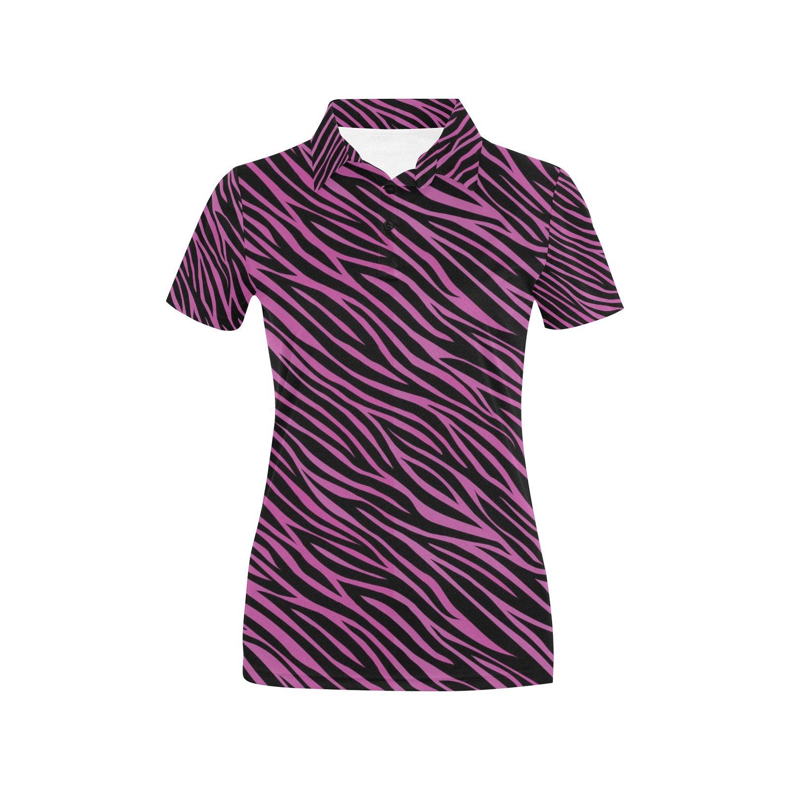 Zebra Pink Print Design Lks304 Women'S Polo Shirt Zebra Pink Print Design Lks304 Women'S Polo Shirt