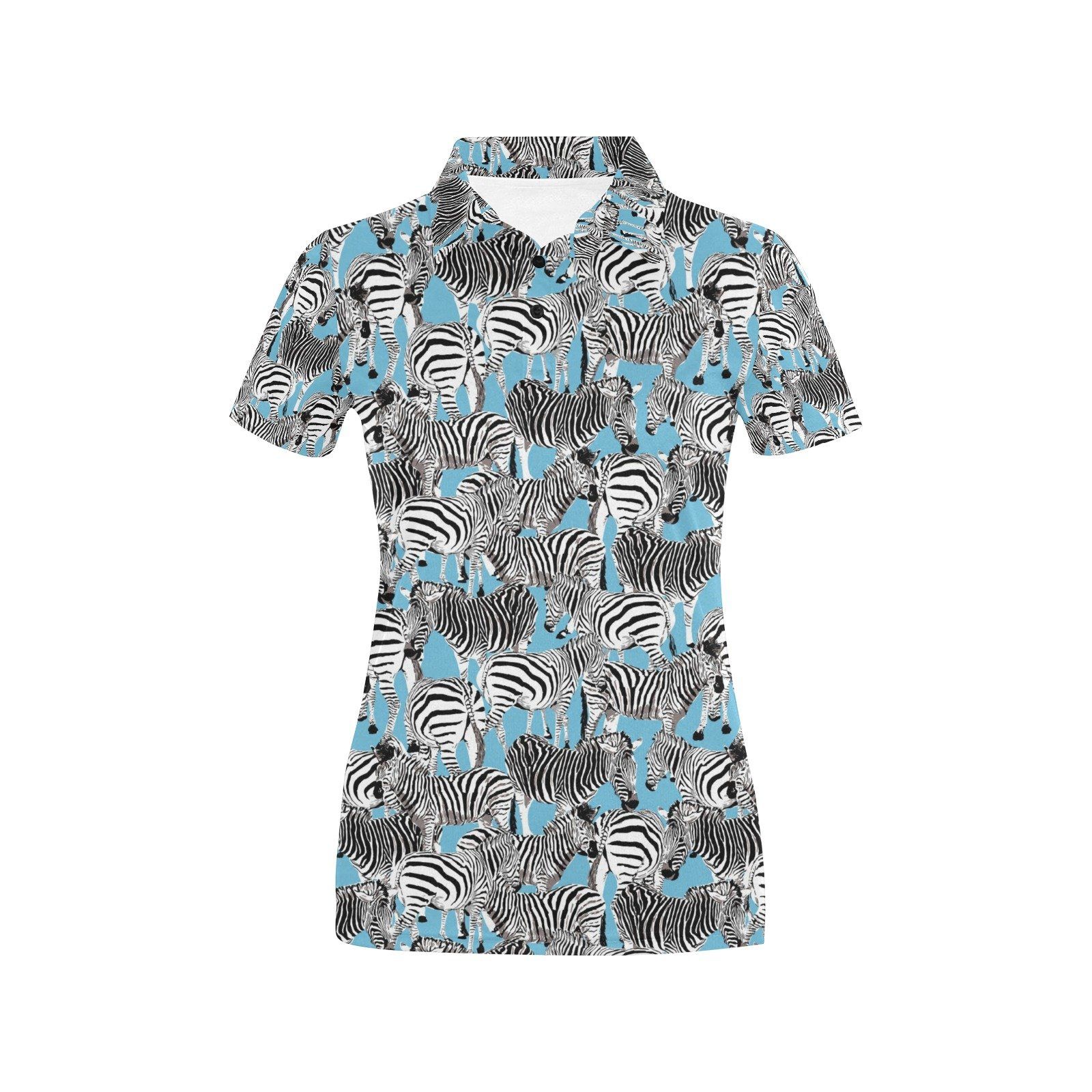 Zebra Print Design Lks305 Women'S Polo Shirt Zebra Print Design Lks305 Women'S Polo Shirt