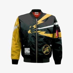 Zenitsu Agatsuma Bomber Jacket Custom KNY Cosplay Costumes Bomber Jacket