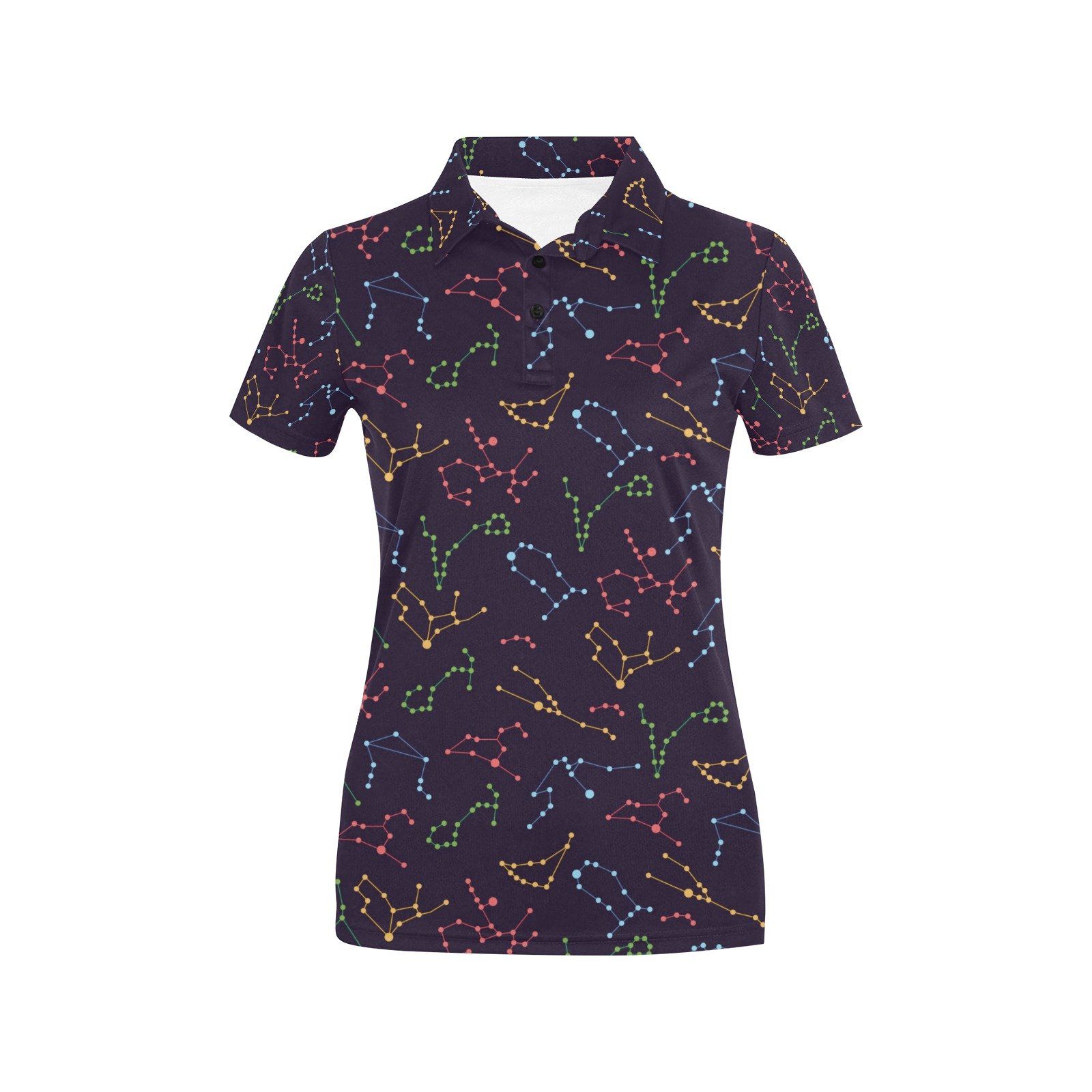 Zodiac Print Design Lks301 Women'S Polo Shirt Zodiac Print Design Lks301 Women'S Polo Shirt