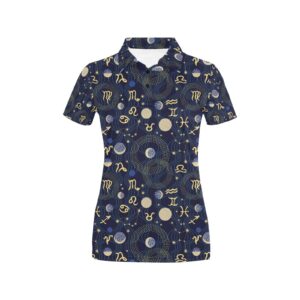 Zodiac Print Design Lks302 Women'S Polo Shirt