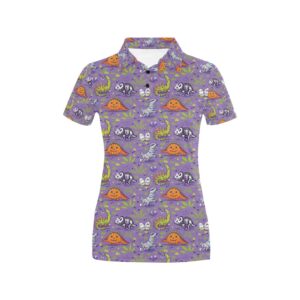 Zombie Dinosaur Print Design Lks302 Women'S Polo Shirt