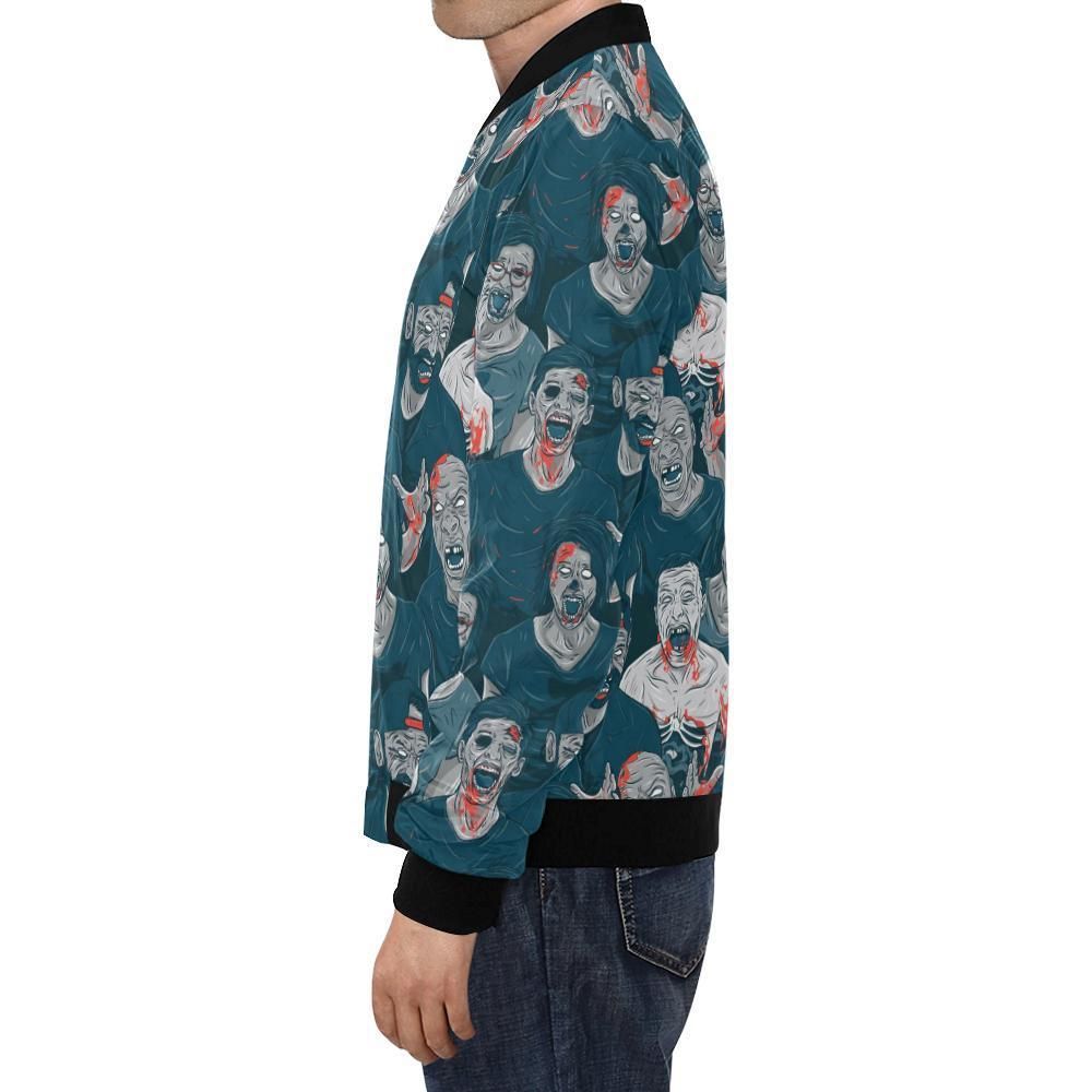Zombie-Halloween-Pattern-Print-Mens-Bomber-Jacket-1