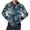 Zombie Halloween Pattern Print Mens Bomber Jacket