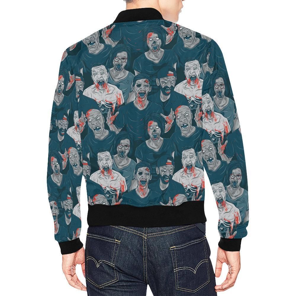 Zombie-Halloween-Pattern-Print-Mens-Bomber-Jacket-2