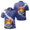bKiribati Coat Of Arms - Polo Shirt - Blue - X Style - J82