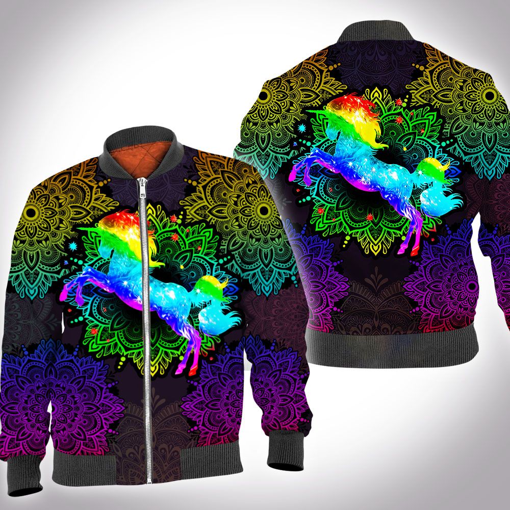 unicorn mandala 3D All Over Printed Shirt unicorn mandala 3D All Over Printed Shirt